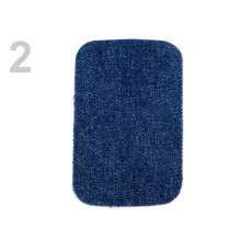 Petice termoadezive Jeans - 7.6x4.9 cm - Albastru inchis - 3