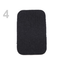 Petice termoadezive Jeans - 7.6x4.9 cm - Negru - 4