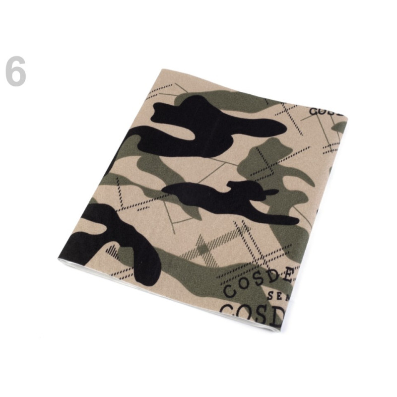Petice fara model | Petice termoadezive Jeans -  17 x 43 cm - Camouflage Maroniu - 6 | Kreativshop.ro