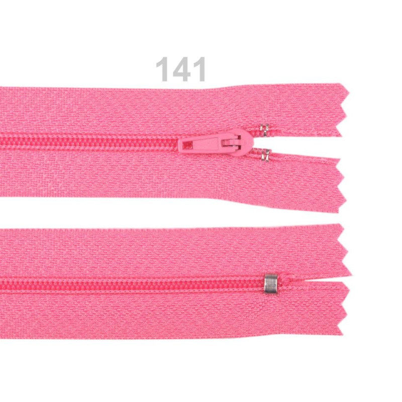 Fermoare nedetasabile -spirala | Fermoar - capat inchis - 16 cm - 141 - Pink Carnation - 1 buc | Kreativshop.ro