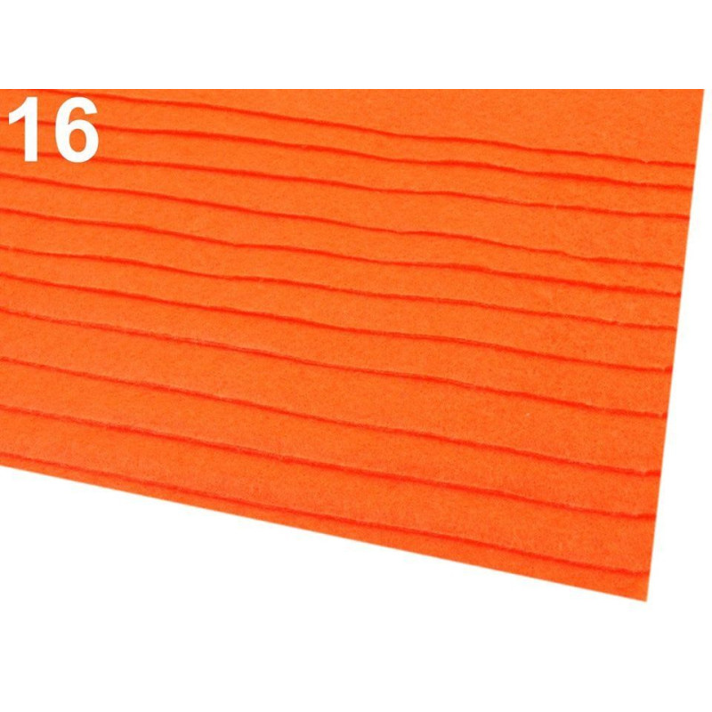 Coala fetru poliester 20x30cm - 0.9mm - portocaliu reflex | Fetru | Kreativshop.ro