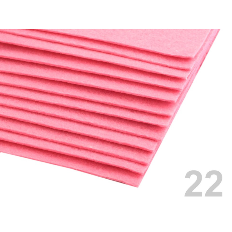 Coala fetru poliester 20x30cm - grosime 1.5-2mm - pink | Fetru | Kreativshop.ro