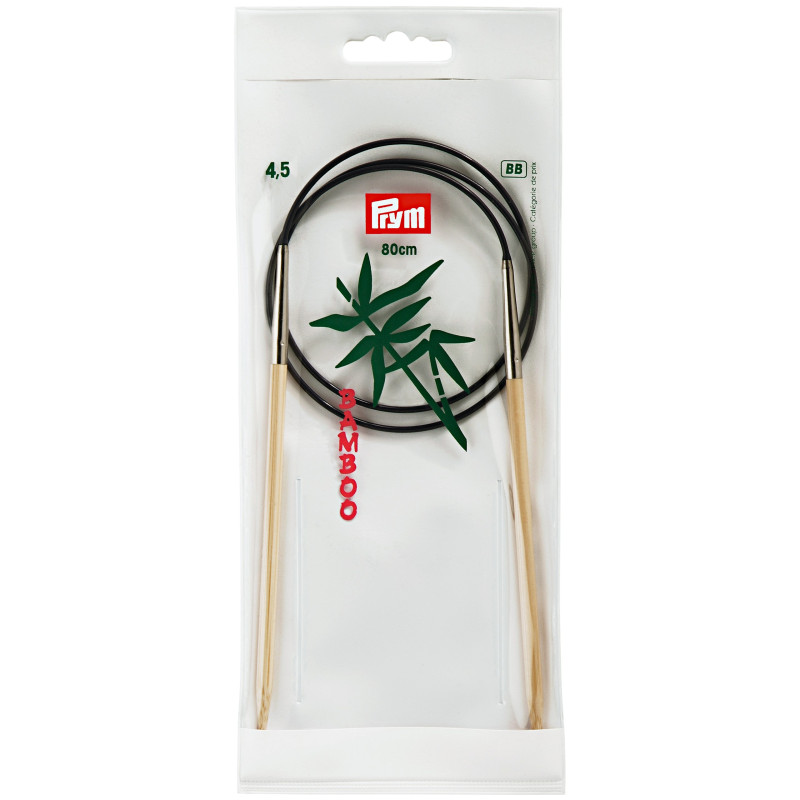 Andrele circulare din bambus, PRYM, 4,5mm | Andrele și accesorii | Kreativshop.ro