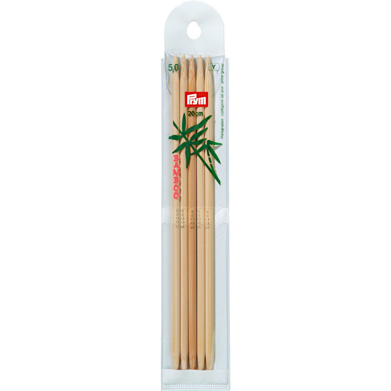 Andrele drepte din bambus, PRYM, 5mm/20cm, 5 buc/set | Andrele și accesorii | Kreativshop.ro