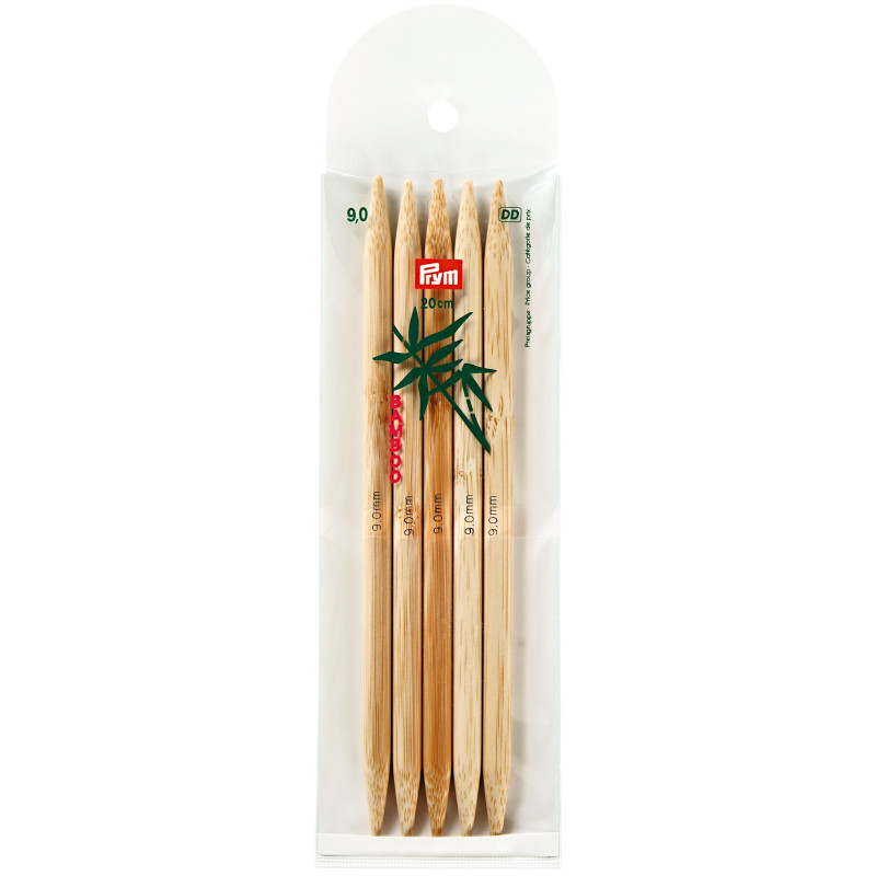 Andrele drepte din bambus, PRYM, 9mm/20cm, 5 buc/set | Andrele și accesorii | Kreativshop.ro