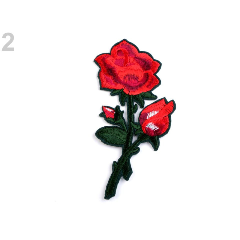 Aplicație termoadezivă - trandafir rosu | Petice | Kreativshop.ro