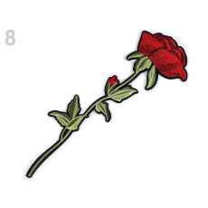 Aplicații termoadezive - flori, trandafiri - 8 rosu