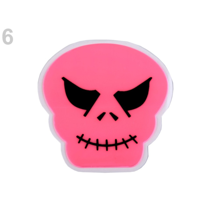 Stickere reflectorizante - craniu roz | Petice | Kreativshop.ro