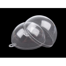 Set 12buc glob (foto) plastic transparent, Ø60mm pentru decoratiuni