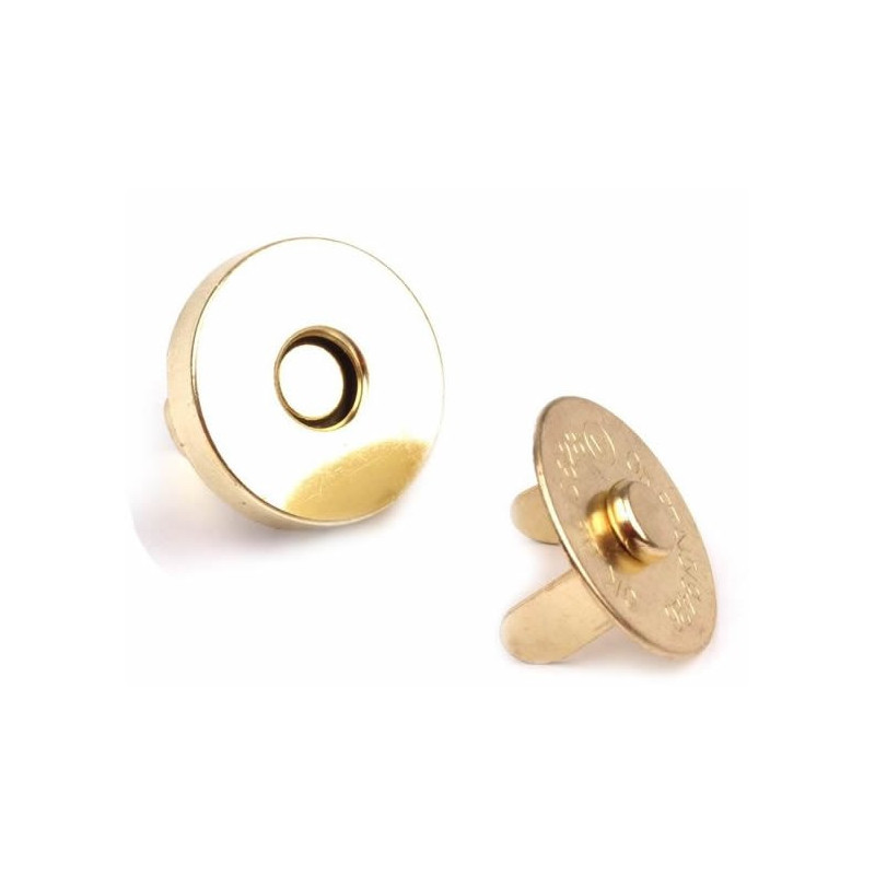 Diverse accesorii pt posete | Capse magnetice, set 5perechi, 15mm - auriu | Kreativshop.ro
