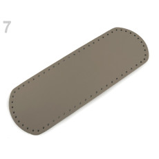 Fund geanta piele ecologica, Made in Italy, 12x36cm, gri deschis