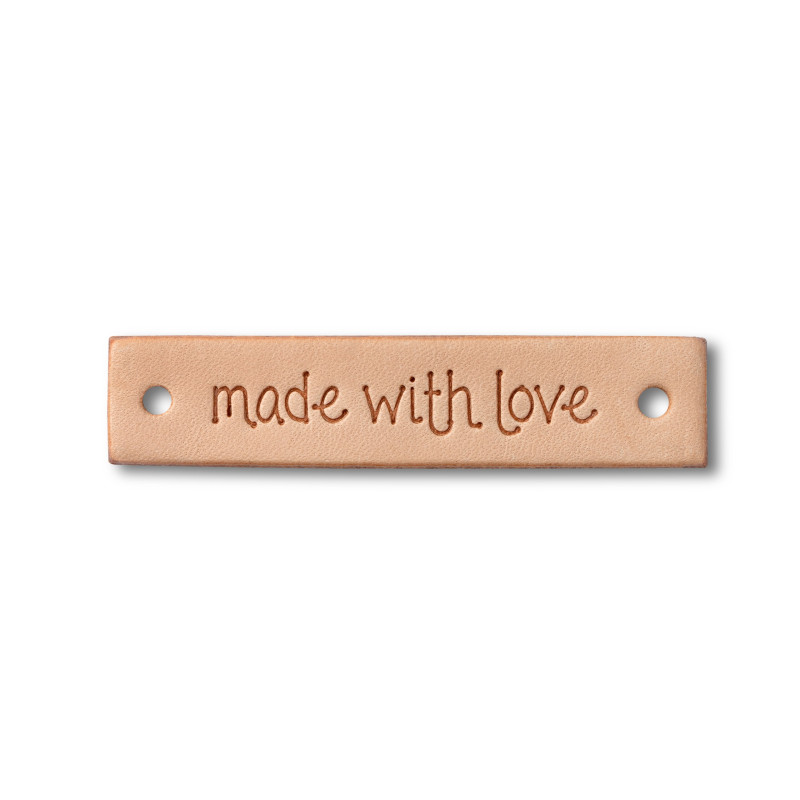 Accesorii diverse | Etichete Prym "Made with Love" piele originala 60x13 mm - 403797 | Kreativshop.ro