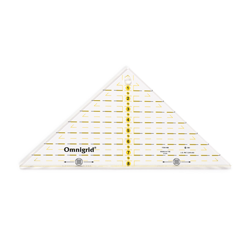 Riglă triunghi patchwork, PRYM, 8 inch | Rigle, rulete și accesorii | Kreativshop.ro