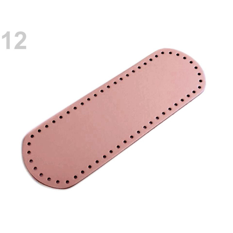 Fund geanta piele ecologica, Made in Italy, 10x30cm, pink light