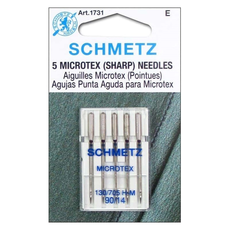 Ace de cusut la masina casnica | Ace SCHMETZ Microtex, sharp needle, 90/14, 130/705 H-M | Kreativshop.ro