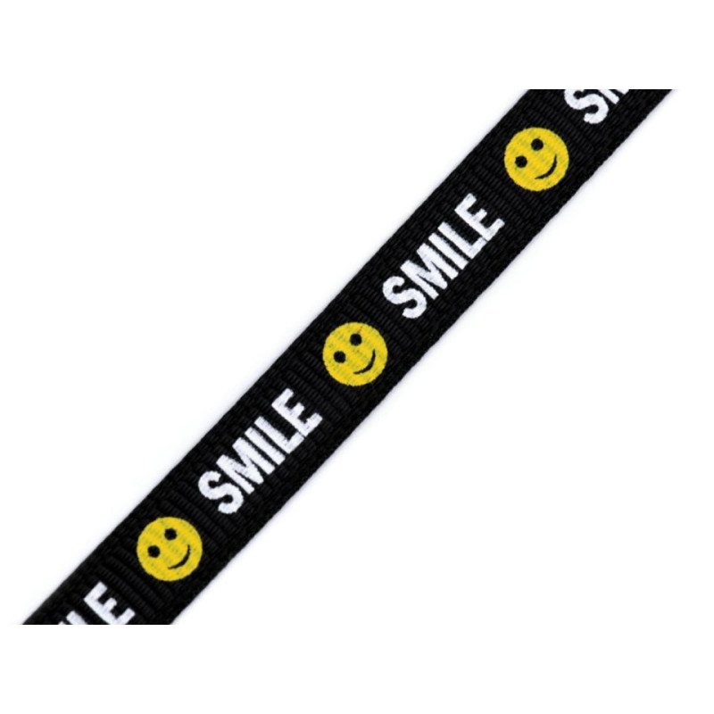 Panglică rips, smiley face, 10mm, 1m/buc
