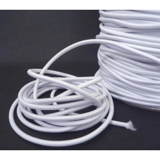 Snur elastic alb pentru masti de protectie, 2mm/10m