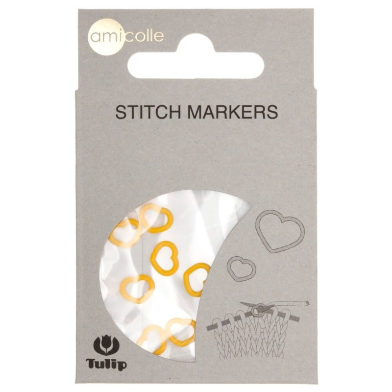 Tulip stitch marker, inima, 2-3mm, AC-001E | Andrele și accesorii | Kreativshop.ro