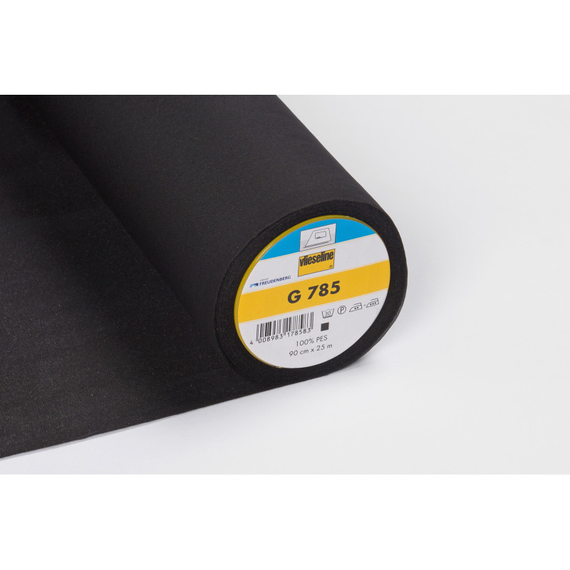 Inserţii şi adezivi pentru textile | Insertie / intaritura termaodeziva G785, negru - 90cm lat - pret per 0.5m | Kreativshop.ro