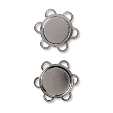 Capse/nasturi magnetice de cusut, 19mm, 2buc, 416475 - silver