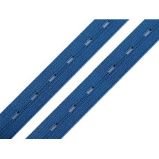 Banda elastica cu butoniere, 15mm, albastru inchis - 3m, 440646