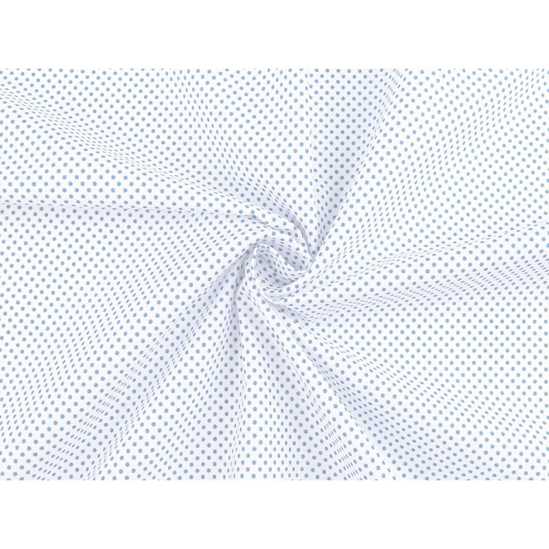 Material bumbac patchwork, Polka Dots, 140cm lat, pret per 0,5m, buline mici 1-2mm, 860253, albastru deschis