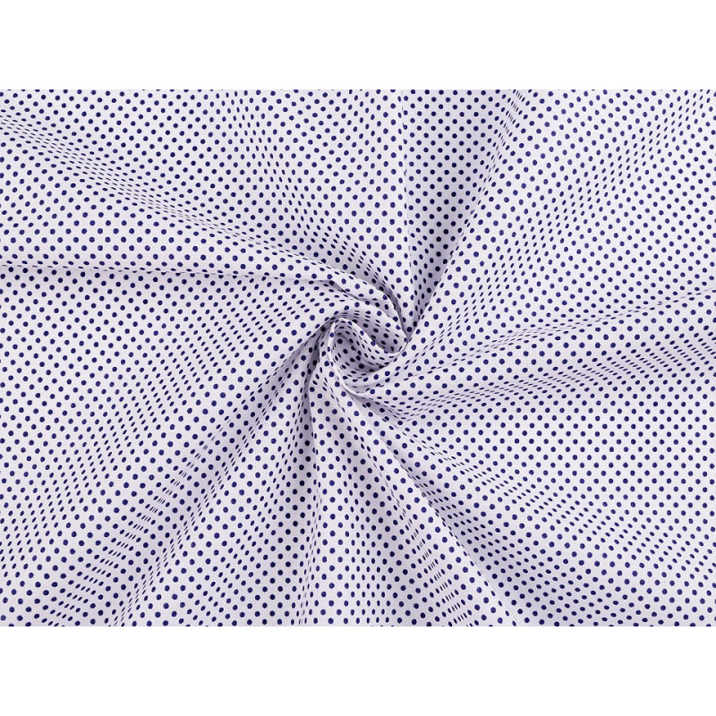 Material bumbac patchwork, Polka Dots, 140cm lat, pret per 0,5m, buline mici 1-2mm, 860253, albastru inchis