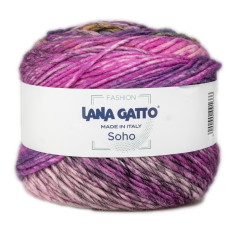 Fir de tricotat Lana Gatto, Soho, lână și acril, 100g