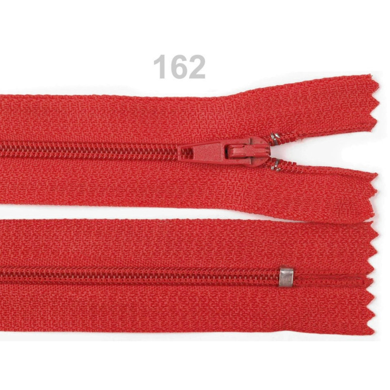 Fermoar - capat inchis - 35 cm - Red - 1 buc | Fermoare și accesorii | Kreativshop.ro