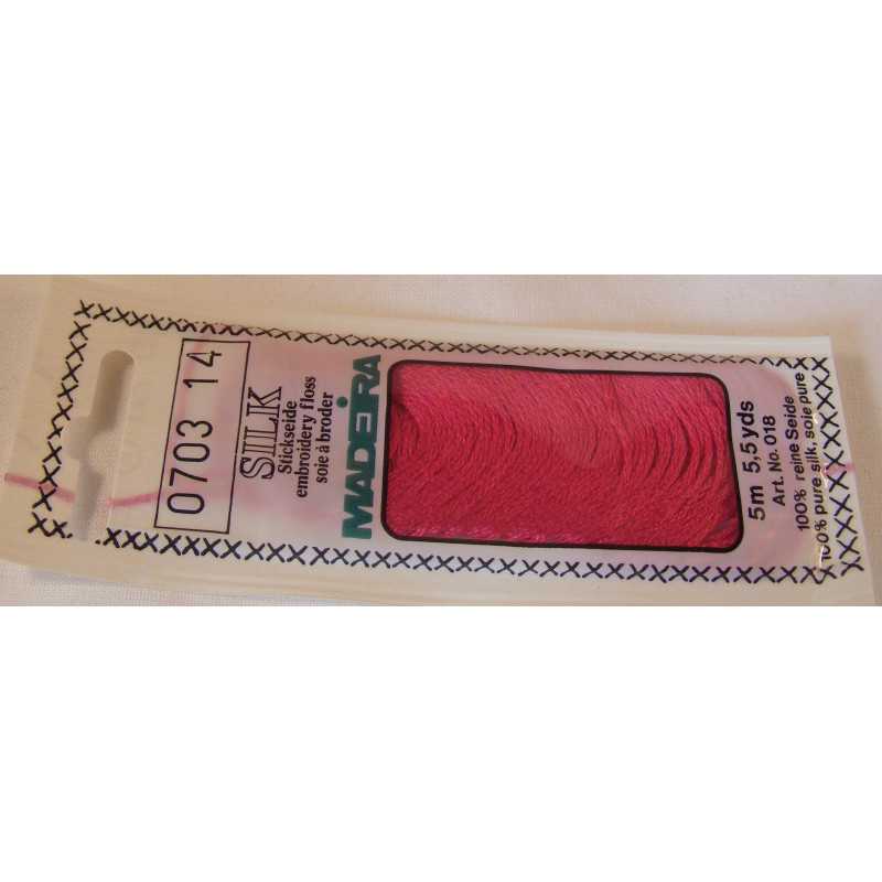 Aţă de brodat mătase Silk Madeira - 0703 - pink | Ațe de brodat | Kreativshop.ro