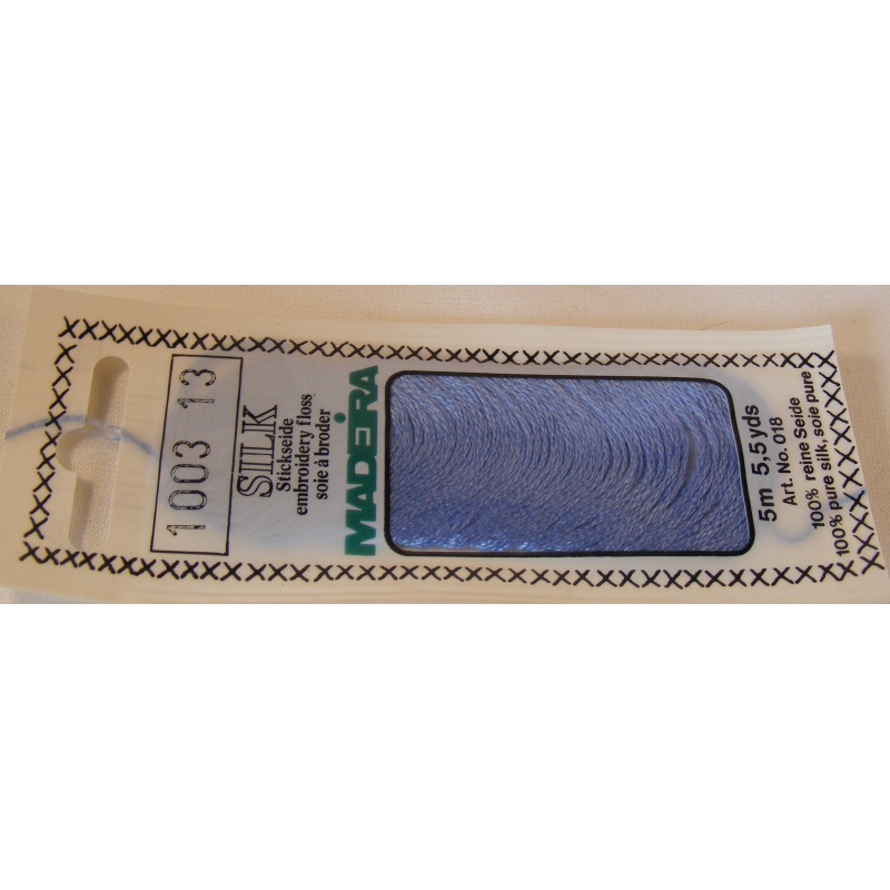Aţă Silk Madeira | Aţă de brodat mătase Silk Madeira - 1003 - albastru mediu | Kreativshop.ro