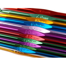 Set de croşete colorate 12 buc - aluminiu