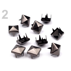 Tinte metalice - 7x7mm - piramida - set 10 buc