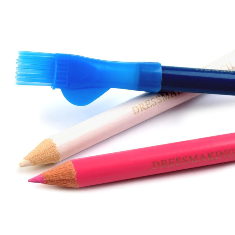 Articole marcare şi măsurare | Creioane cu cretă și perie, 3 buc./set | Kreativshop.ro