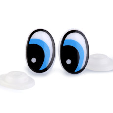 Ochi pentru păpuși cu dispozitiv de siguranță, 14x22 mm 740665 - set 4 buc