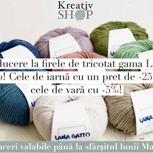 instagram-2 ✨Cum s-a topit zăpada, așa s-au topit prețurile și pe https://kreativshop.ro/ la firele de tricotat !
✂️ În perioada 21-31 Martie puteți beneficia de -25% la firele de iarnă, iar -5% la cele de vară ! 
📌Spor la creativitate! ✨
.
.
.
#kreativshop_ro #reducere #tricotaje #cusutmanual #lanagatto